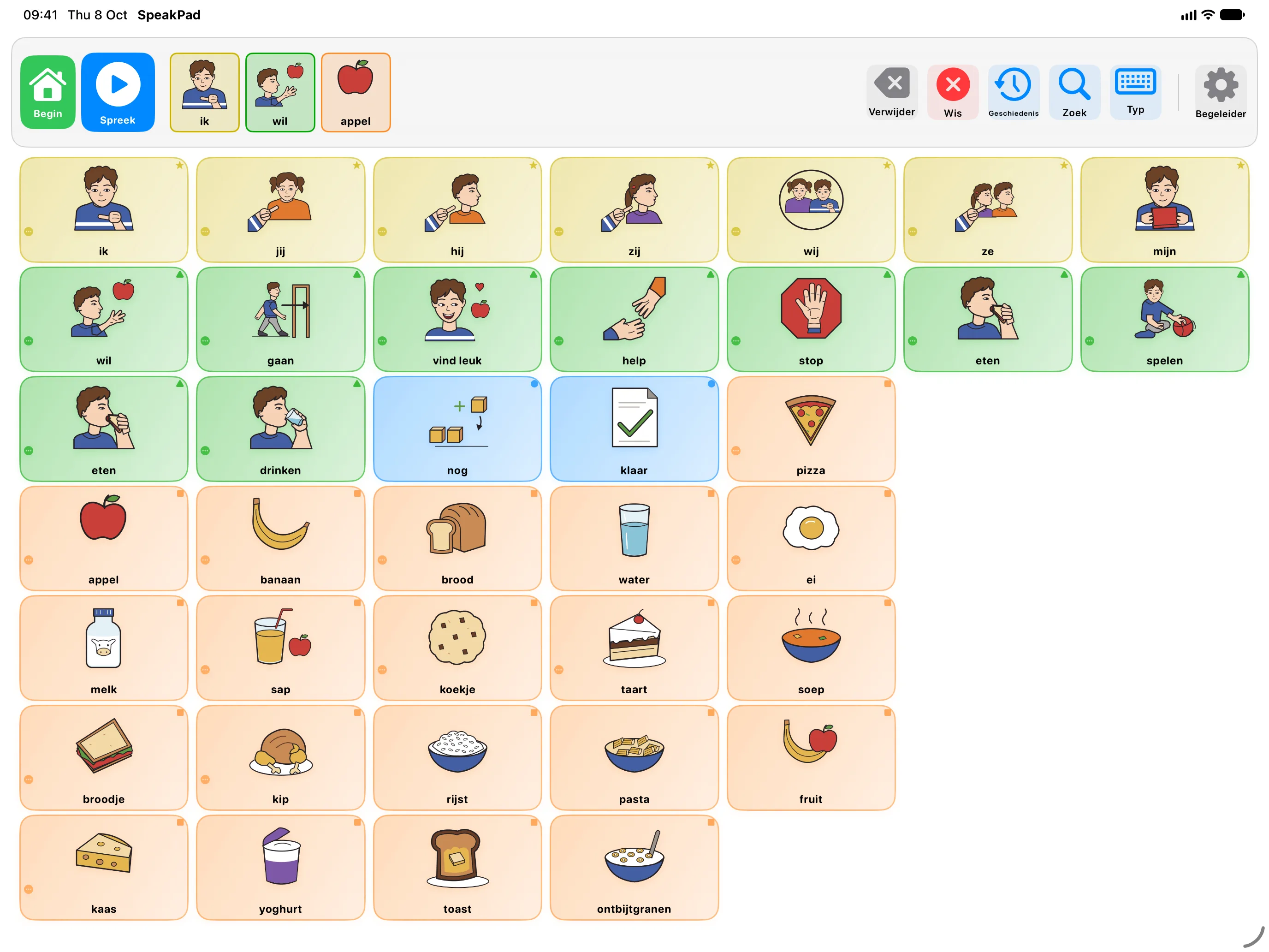 Een zin maken in SpeakPad
