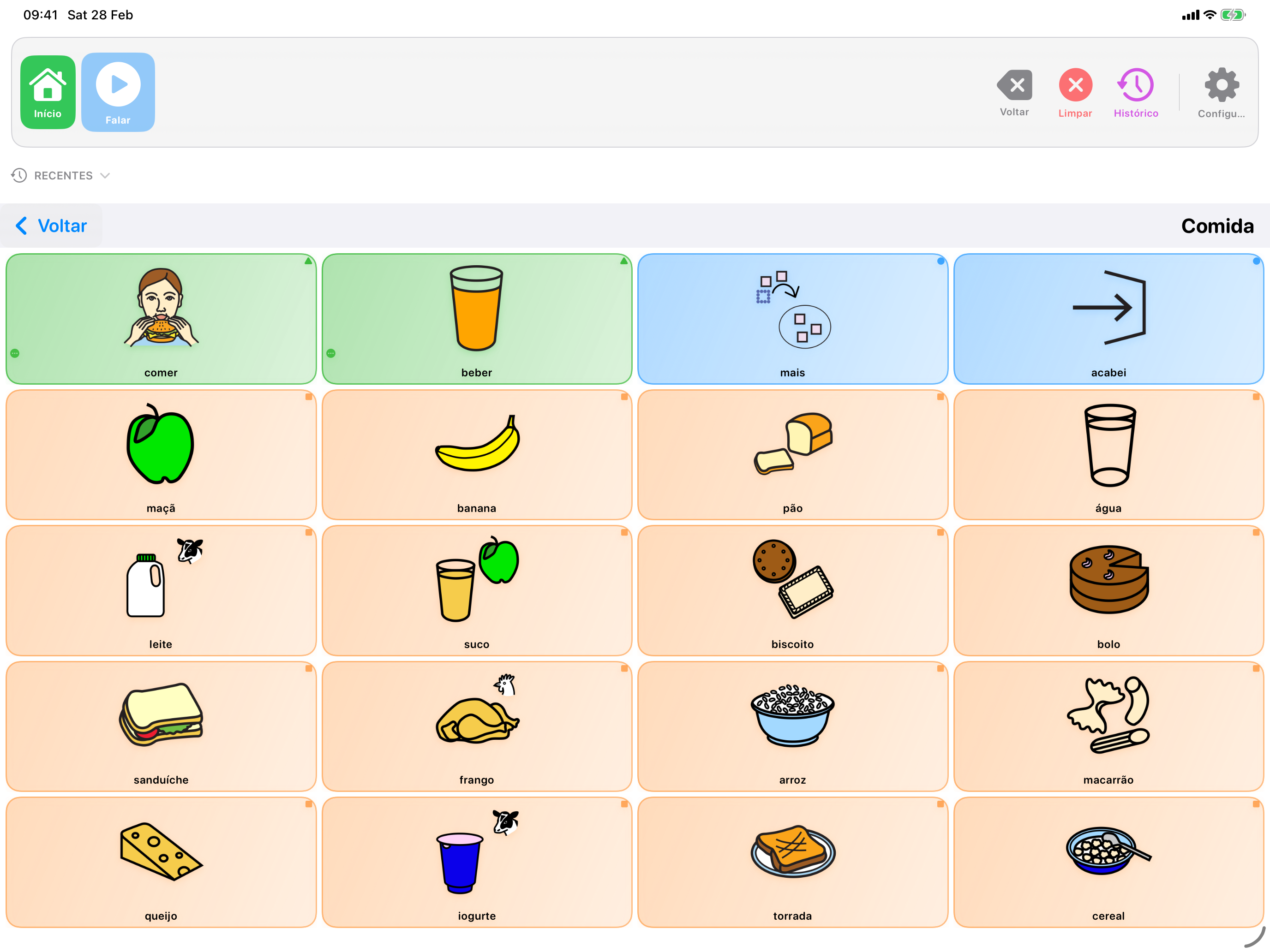 Criando uma frase no SpeakPad