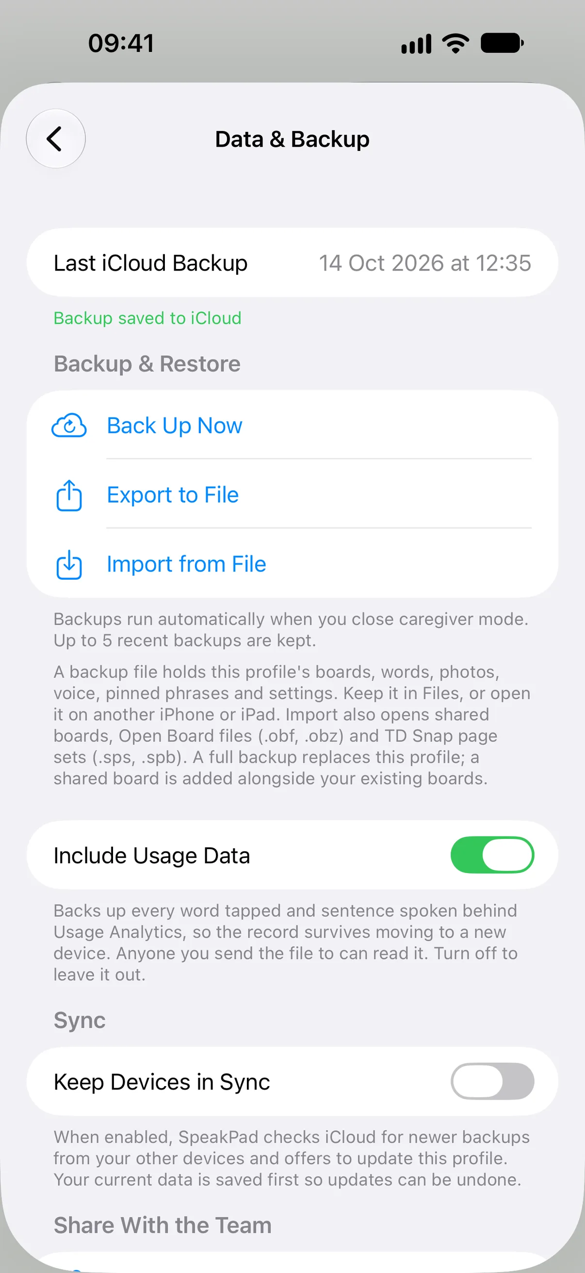 Backing up on demand