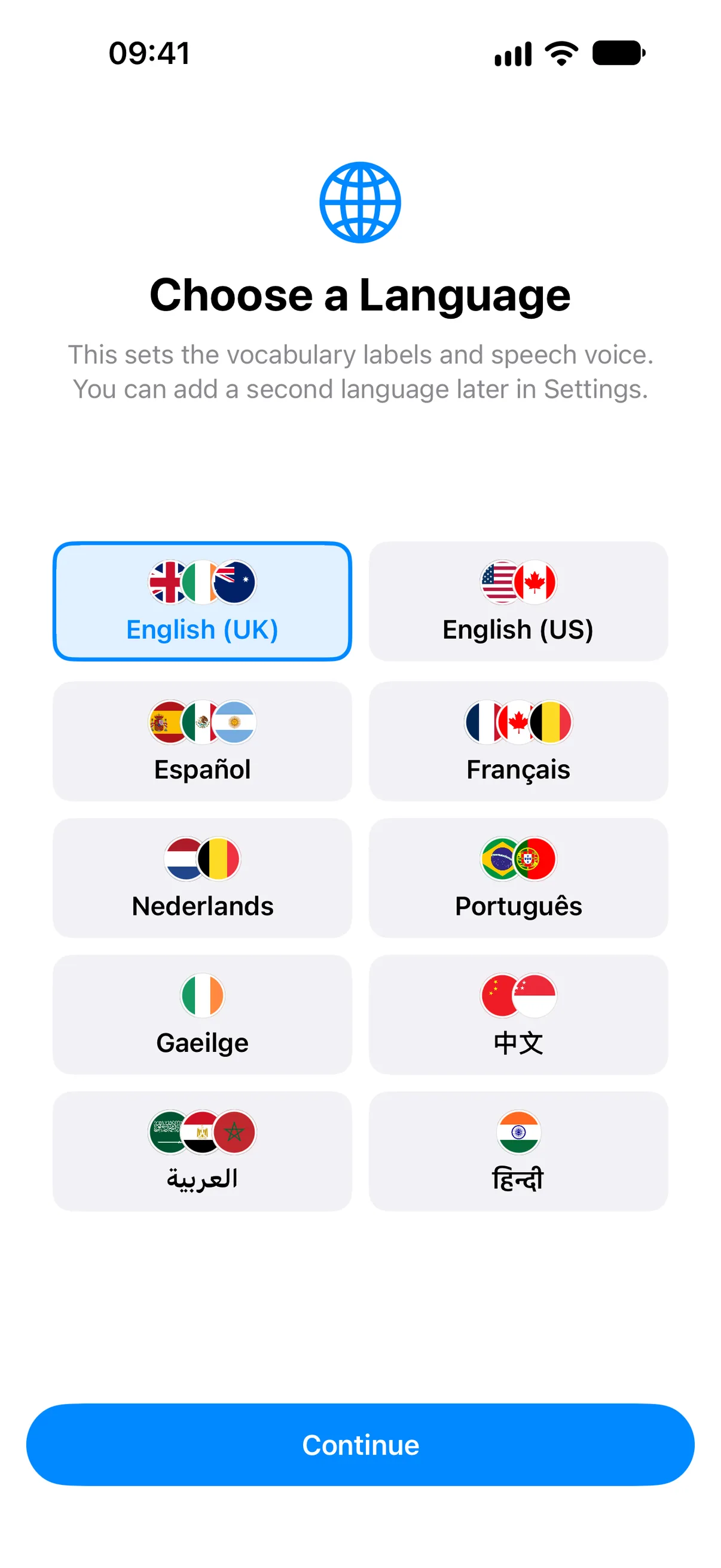 Setting the Primary Language