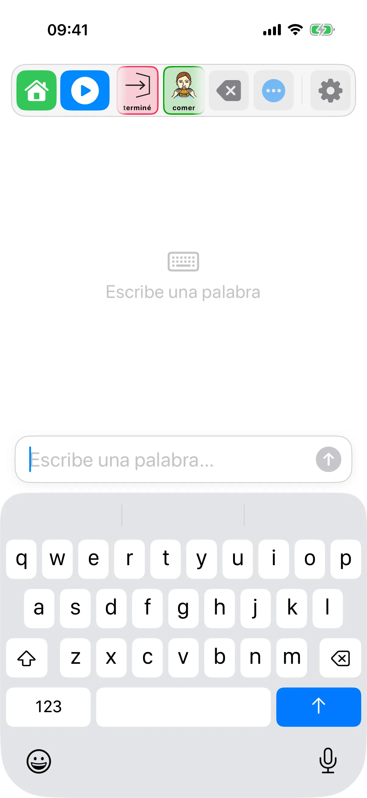 El botón Escribir
