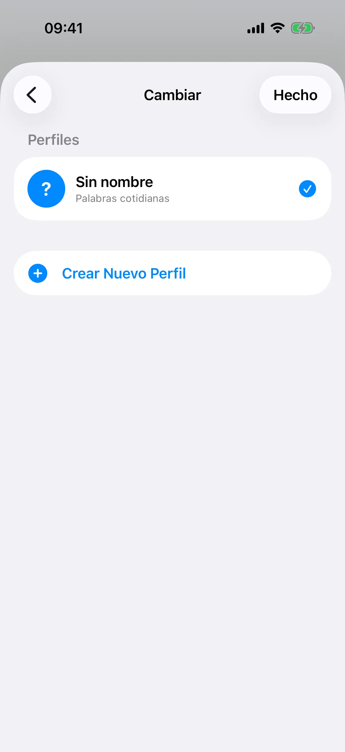 Crear un perfil