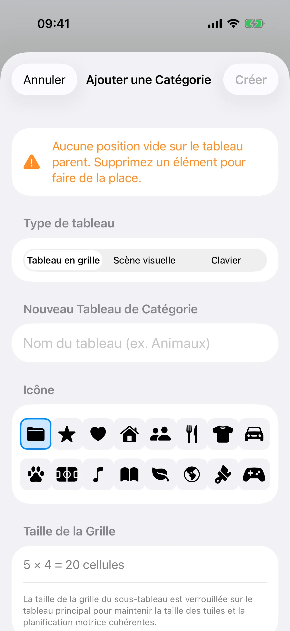 Ajouter un nouveau tableau