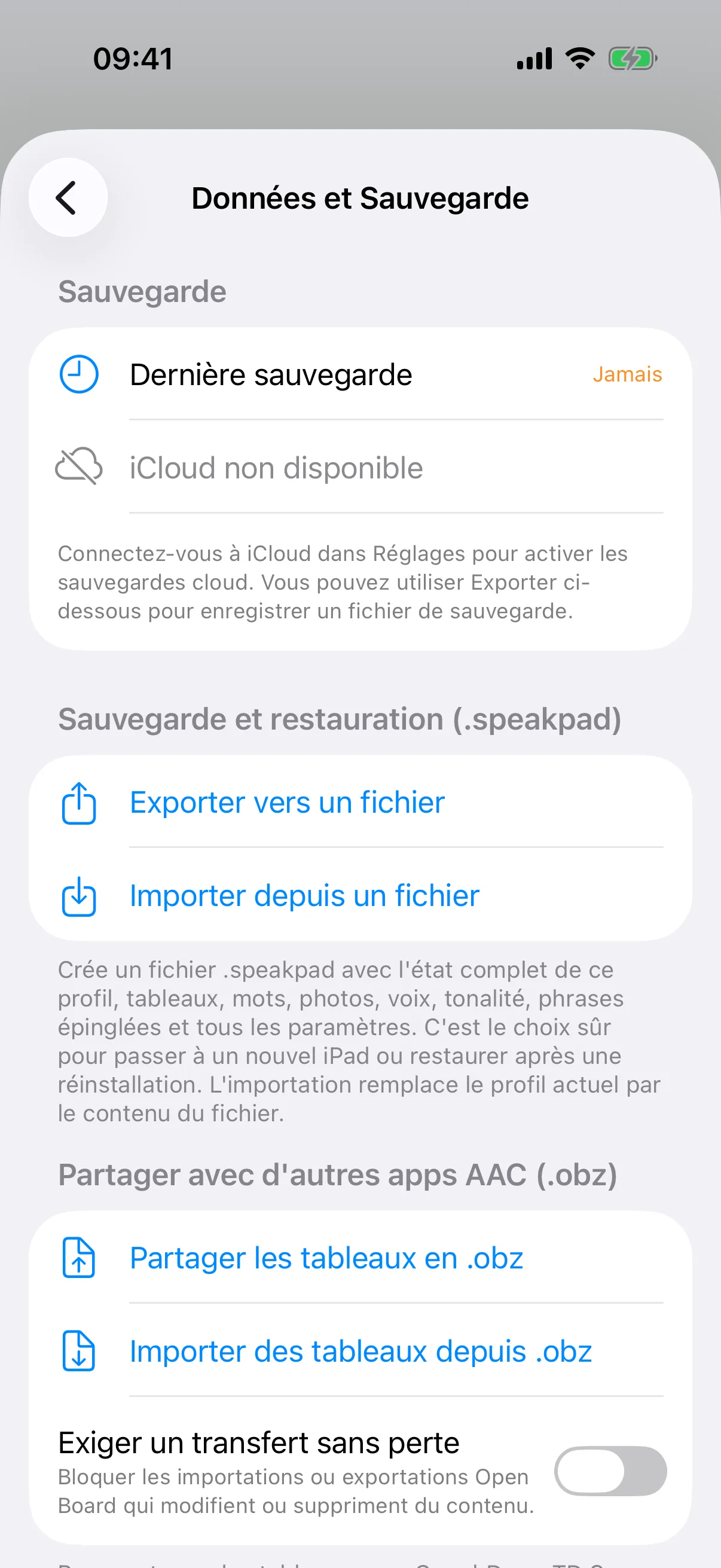 Sauvegarder à la demande