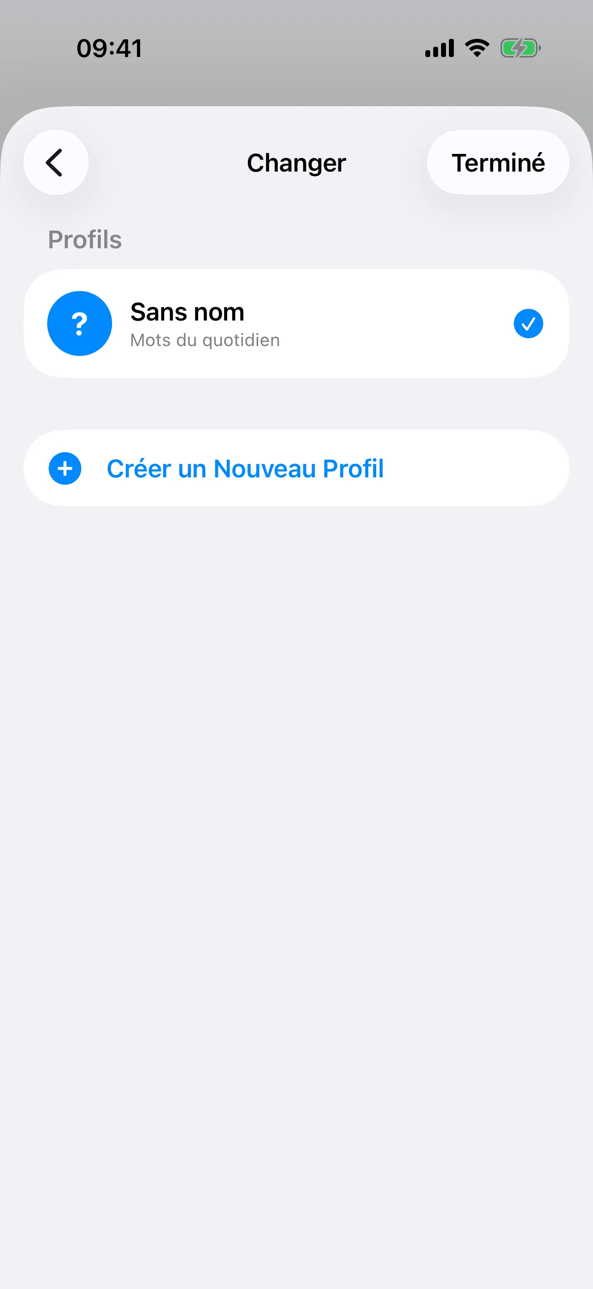 Créer un profil