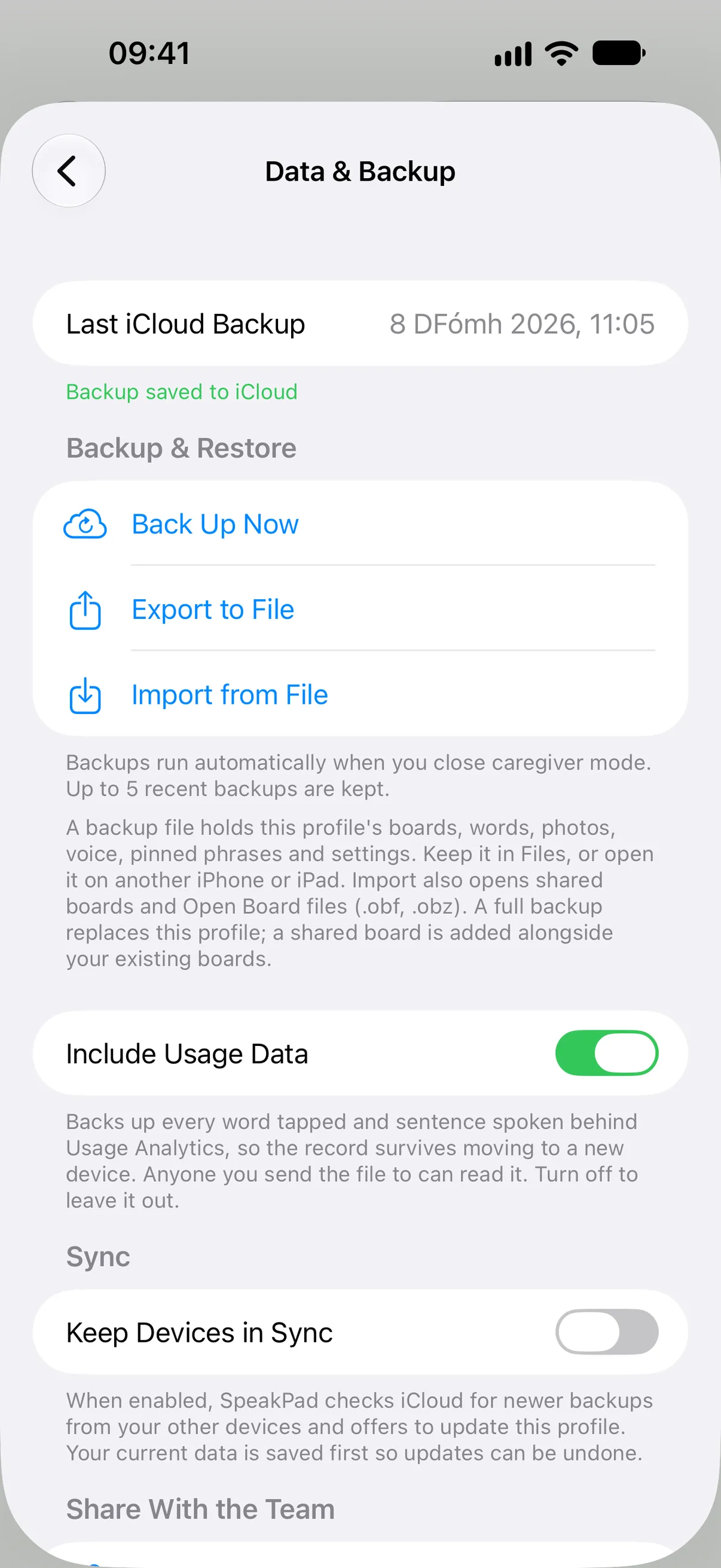Backing up on demand