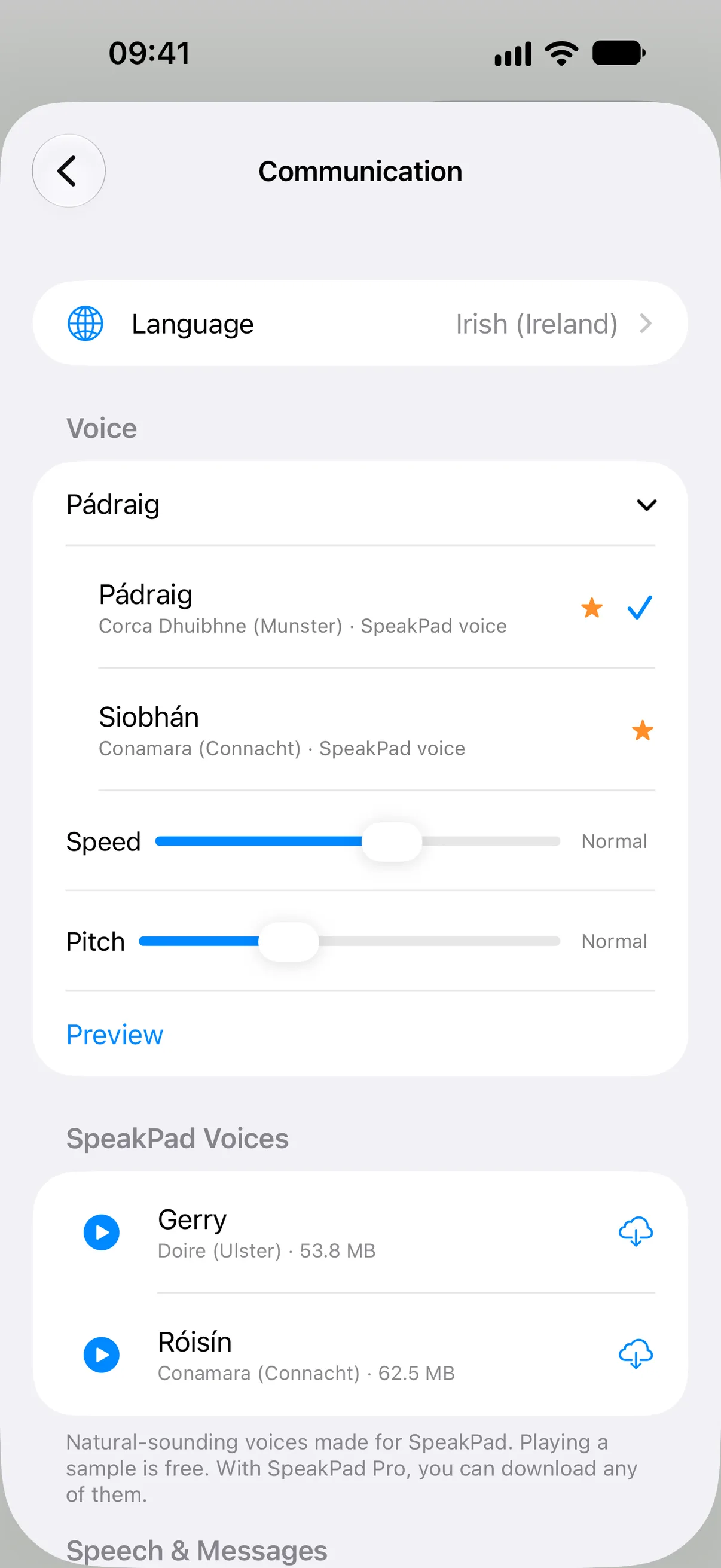 Where the Voice Settings Live