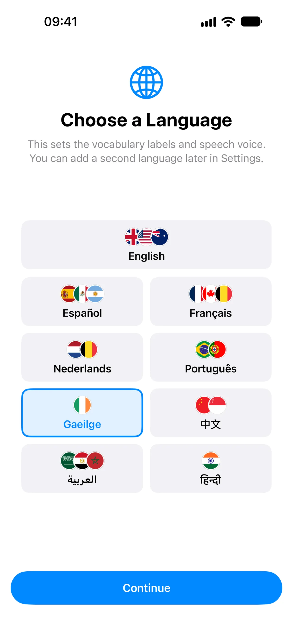 Setting the Primary Language