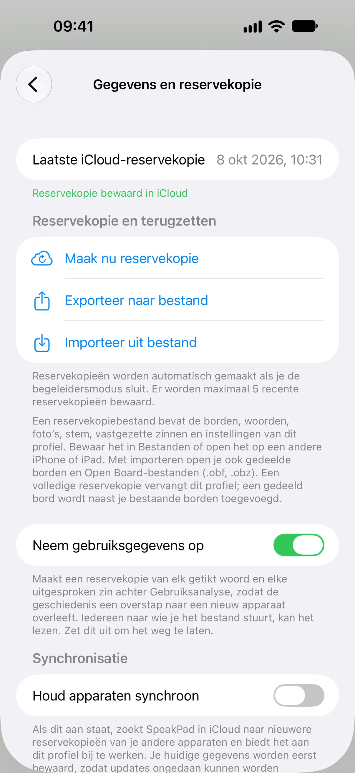 Zelf een reservekopie maken