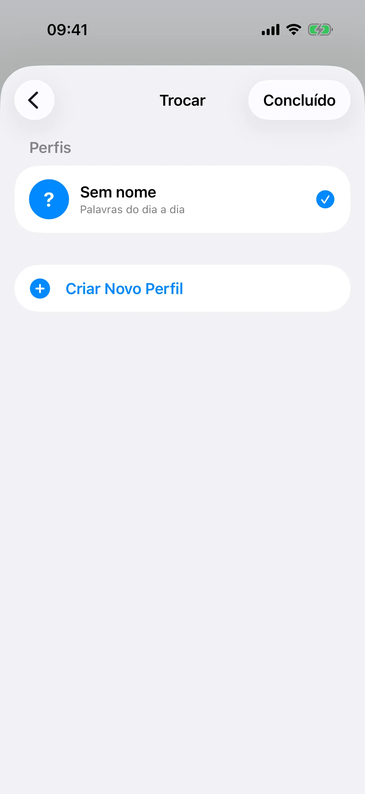 Criando um perfil